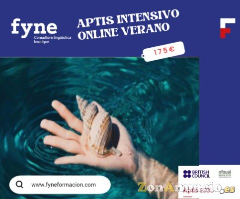 CURSOS INGLÉS INTENSIVO VERANO APTIS